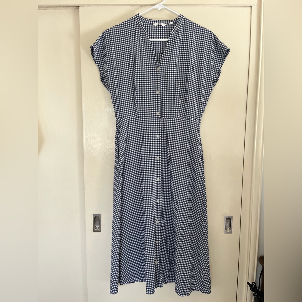 Women’s Uniqlo Blue Gingham dress with pockets in XS